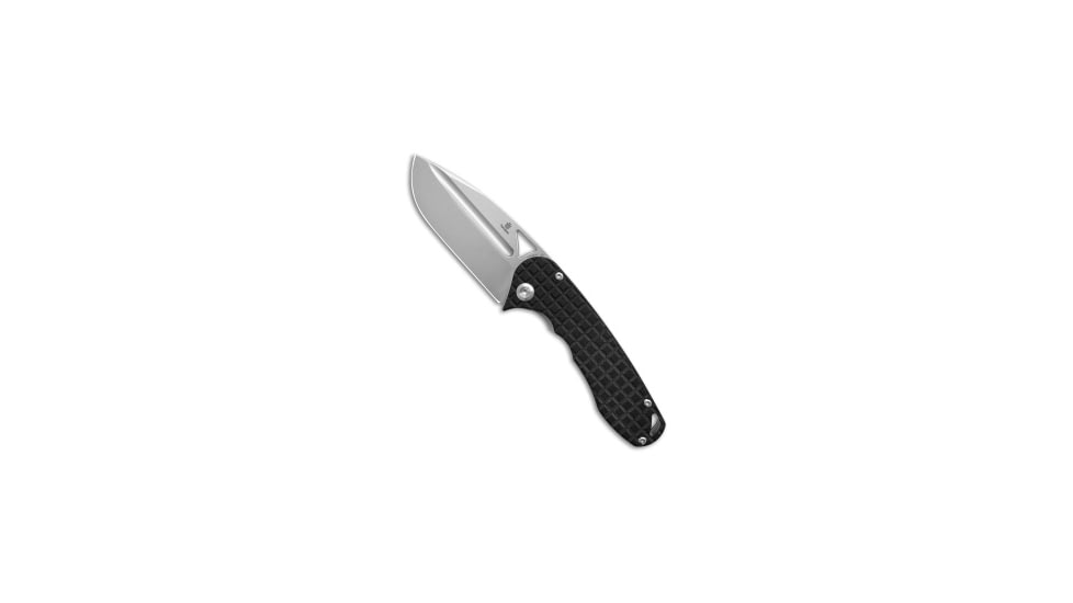 Tenable Knives Bombur Folding Knife, 3.53in, D2, Drop Point Blade, G-10, Black Handle, Black/Gray, 8.38 inch, BHQ-206558