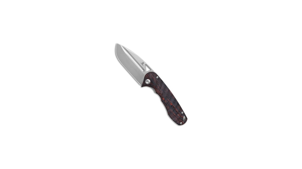 Tenable Knives Bombur Folding Knife, 3.53in, D2, Drop Point Blade, G-10, Black/Red Handle, Black/Red/Gray, 8.38 inch, BHQ-206557