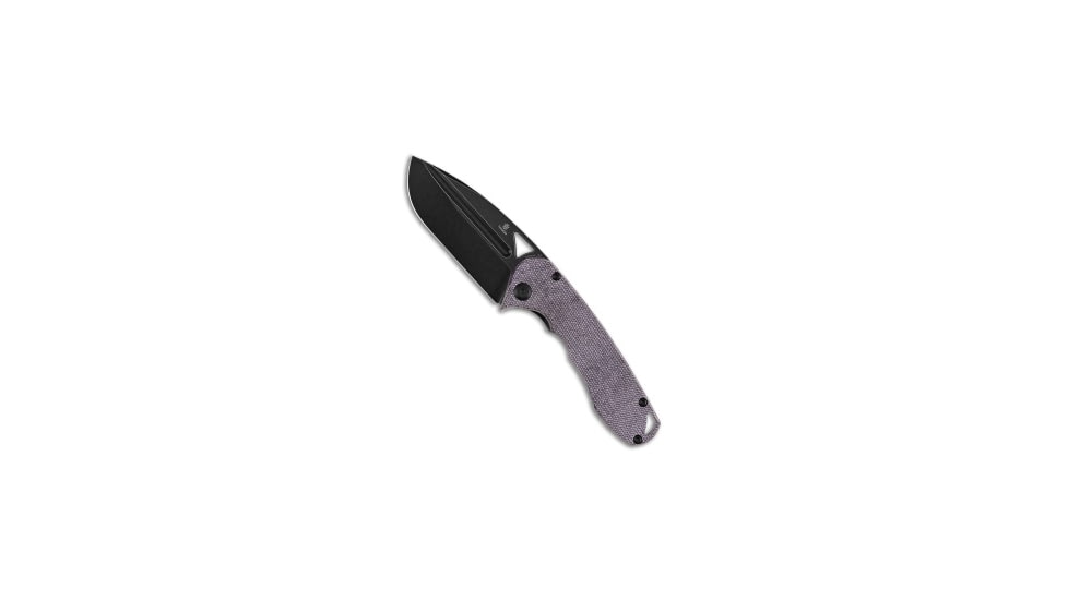 Tenable Knives Tenable Knives Bombur Liner Lock Knife Purple Micarta 3.5" Black SW, Purple, D2, adult, BHQ-226765