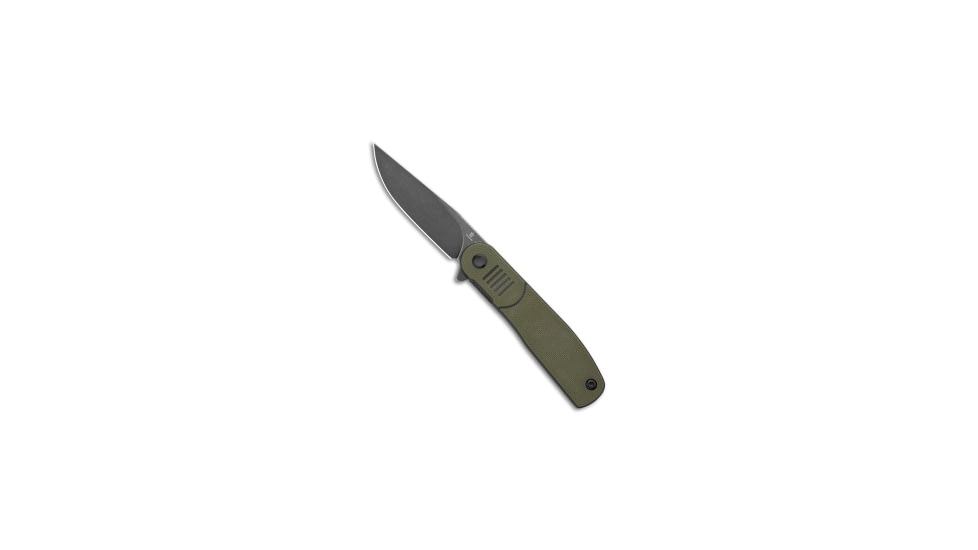 Tenable Knives Einar Folding Knife, 3.13in, Nitro V Steel, Drop Point Blade, G-10, Black/Green Handle, Black/Green/Black Gray, 7.21 inch, BHQ-215986