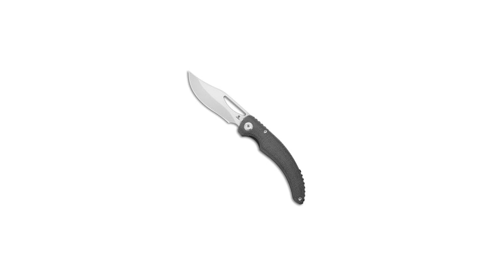 Tenable Knives Gideon Folding Knife, 3.50in, Nitro V Steel, Clip Point Blade, Micarta, Black Handle, Black/Gray, 8.01 inch, BHQ-217064