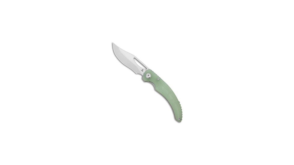Tenable Knives Gideon Folding Knife, 3.50in, Nitro V Steel, Clip Point Blade, G-10, Jade Handle, Jade/Gray, 8.01 inch, BHQ-217066
