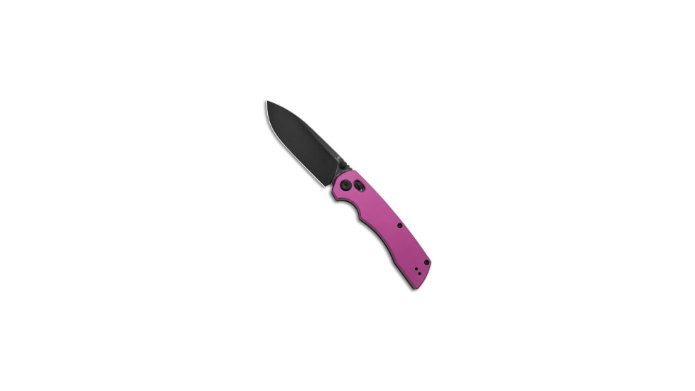 Tenable Knives Kryo Crossbar Lock Folding Knife, 3.58in, Sandvik 14C28N, Drop Point Blade, Aluminum, Purple Handle, Purple/Black Gray, 8.08 inch, BHQ-211033