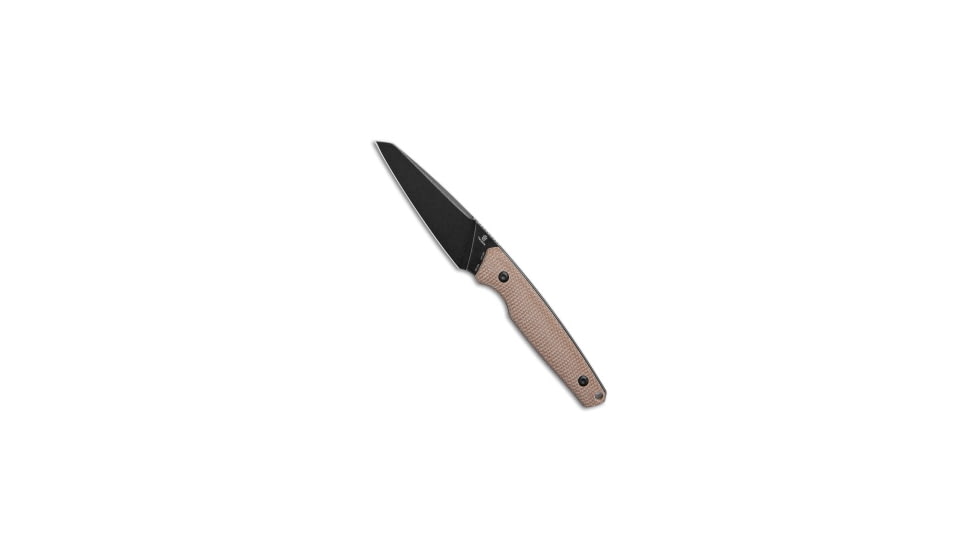 Tenable Knives Tenable Knives Parr Fixed Blade Knife Brown Micarta 3.12" Black SW, Brown, 14C28N, adult, BHQ-219730