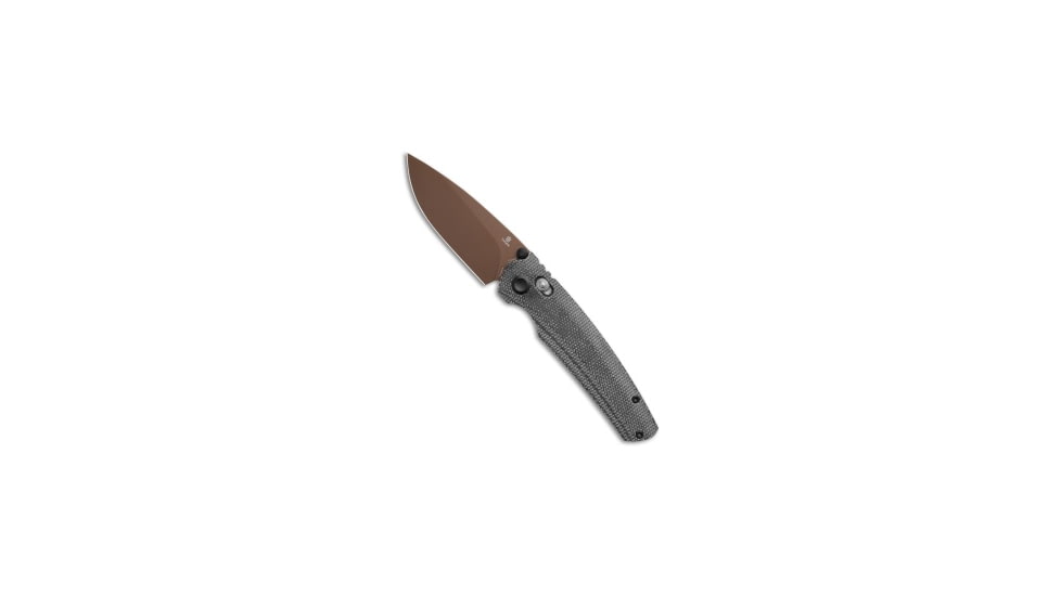 Tenable Knives Tenable Knives Raven Crossbar Lock Knife Black Micarta 3.5" Rose Gold, Black, 14C28N, adult, BHQ-219738