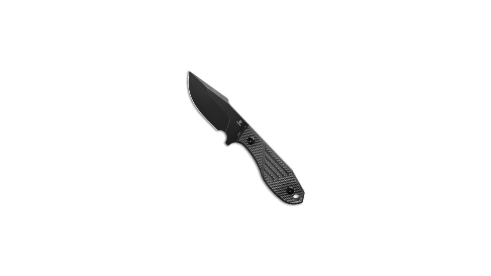 Tenable Knives Tenable Knives Tiny Dancer Fixed Blade Knife Black Micarta 3.17" Black SW, Black, D2, adult, BHQ-219749