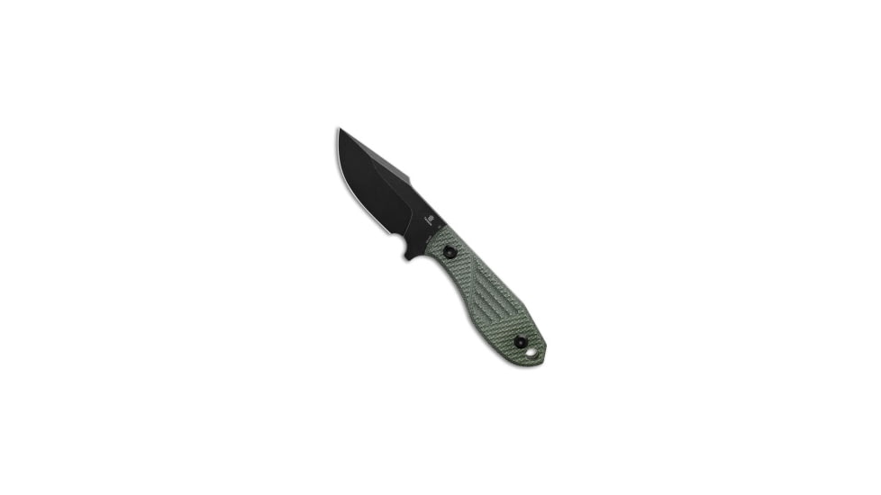 Tenable Knives Tenable Knives Tiny Dancer Fixed Blade Knife Green Micarta 3.17" Black SW, Green, D2, adult, BHQ-219751