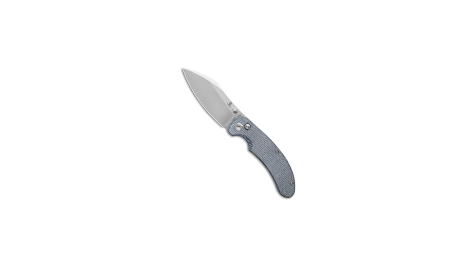 Tenable Knives Nesstreet Folding Knife, 3.58in, Sandvik 14C28N, Sheepsfoot Blade, Micarta, Blue Handle, Blue/Gray, 8.05 inch, BHQ-200971