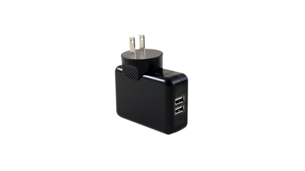 Tenergy 2 Port USB AC Wall Charger, Black 51081