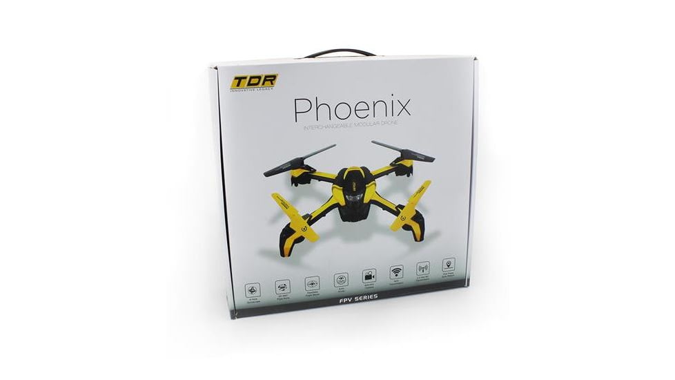 Tenergy Phoenix 6CH WIFI FPV Modular Quadcopter with Collision Avoidance Module, Black/Yellow 61336