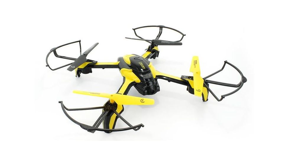 Tenergy Phoenix 6CH WIFI FPV Modular Quadcopter with Collision Avoidance Module, Black/Yellow 61336