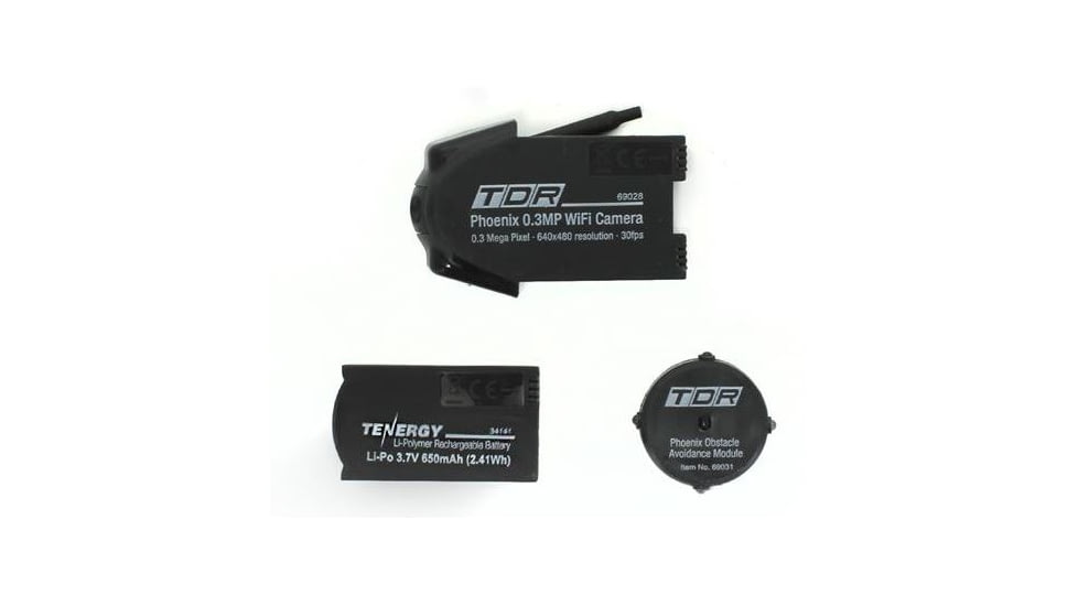 Tenergy Phoenix 6CH WIFI FPV Modular Quadcopter with Collision Avoidance Module, Black/Yellow 61336