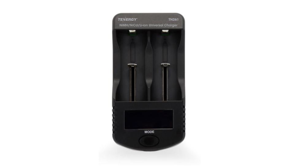 Tenergy TN261 2 Bay Smart Universal Charger,Black w/2 x T35U 3.6V 3500mAh Li-Ion Rechargeable Batteries, 02261-02