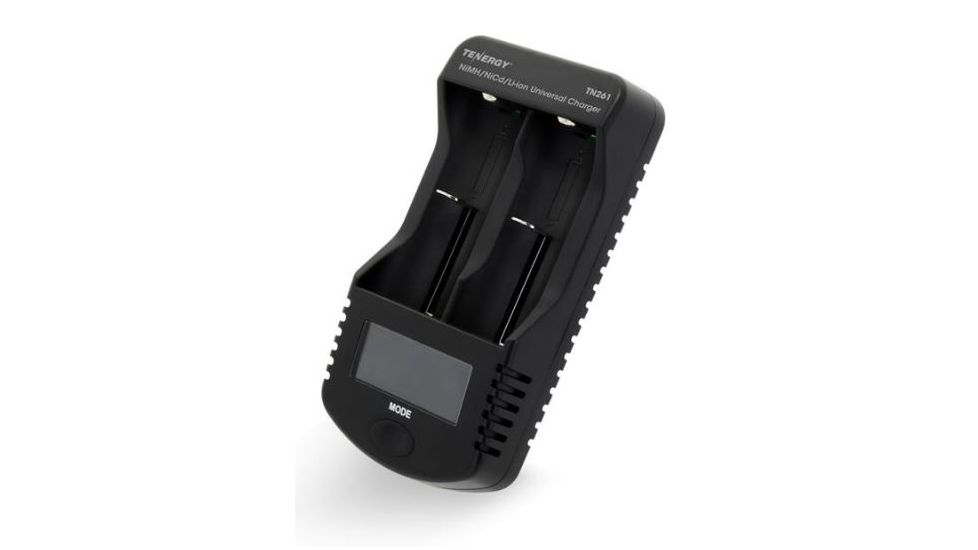 Tenergy TN261 2 Bay Smart Universal Charger,Black w/2 x T35U 3.6V 3500mAh Li-Ion Rechargeable Batteries, 02261-02