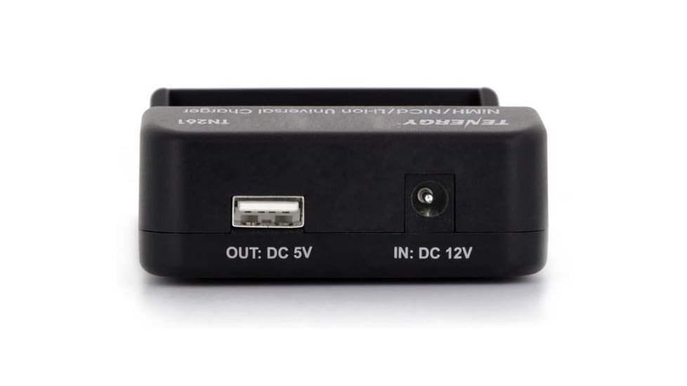 Tenergy TN261 2 Bay Smart Universal Charger,Black w/2 x T35U 3.6V 3500mAh Li-Ion Rechargeable Batteries, 02261-02