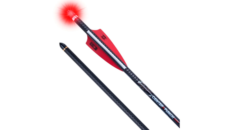 TenPoint Crossbow Technologies Lighted CenterPunch Alpha-Blaze HPX Premium Carbon Arrows, .001in, 20in, Pack of 3, Black, HEA-779.3