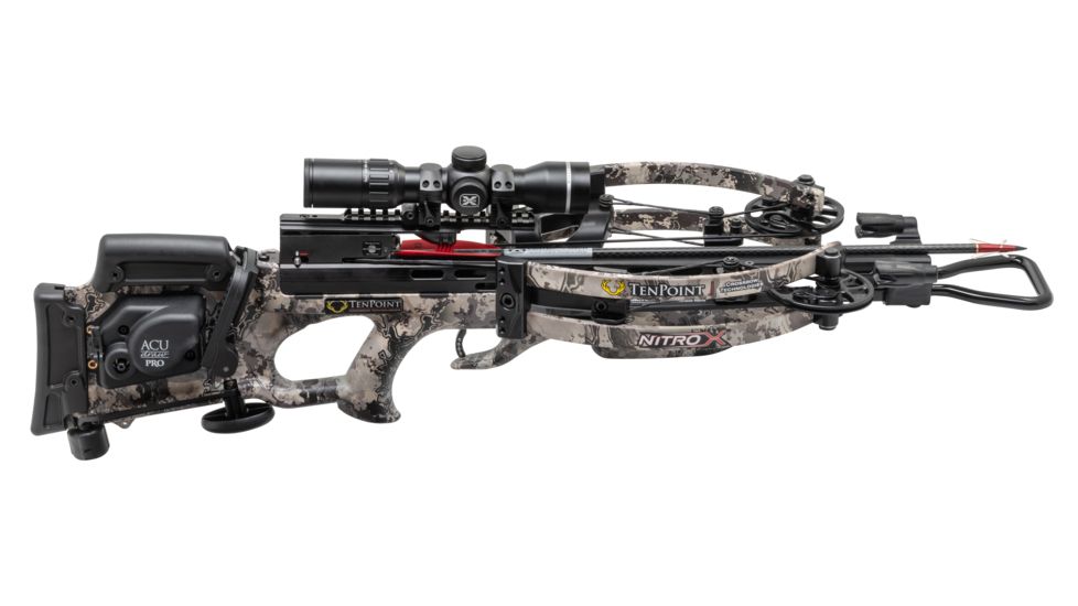 TenPoint Crossbow Technologies Nitro X Crossbow Package w/Rangemater Pro Scope, ACUdraw PRO, True Timber Viper, Medium, CB18005-3813
