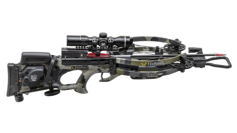 TenPoint Crossbow Technologies Nitro XRT Crossbow w/ EVO-X Marksman Scope, Lighted Arrows, Sling, STAG Hard Case, ACUdraw PRO, Kuiu Verde 2, CB19005-2193