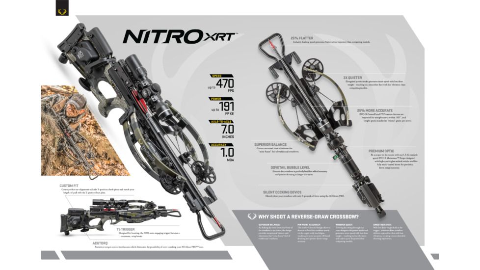 TenPoint Crossbow Technologies Nitro XRT Crossbow w/ EVO-X Marksman Scope, Lighted Arrows, Sling, STAG Hard Case, ACUdraw PRO, Kuiu Verde 2 CB19005-2193