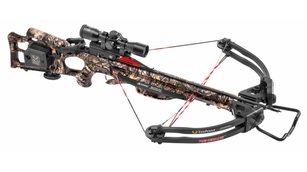 TenPoint Crossbow Technologies Renegade Crossbow w/ 3x Pro-View 2 Scope, ACUdraw, 165, Mossy Oak Country Camo, CB17054-5522