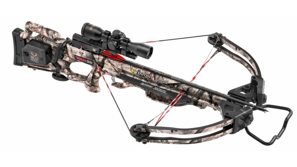 TenPoint Crossbow Technologies Titan SS Crossbow Package w/3x Pro-View 2 Scope,ACUdraw,175lb Draw Weight, Mossy Oak Treestand Camo, CB16047-7522