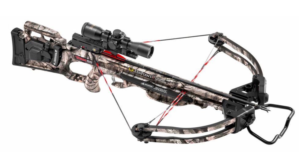 TenPoint Crossbow Technologies Titan SS Crossbow Package w/3x Pro-View 2 Scope,ACUdraw 50,175lb Draw Weight, Mossy Oak Treestand Camo, CB16047-7521