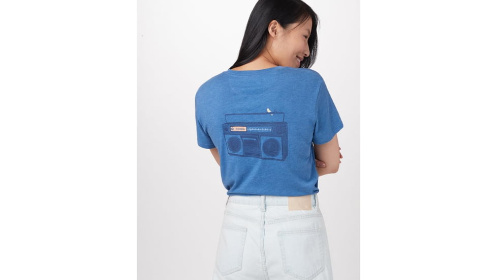 Tentree Forest Mix Short Sleeve T-Shirt - Women's, Blue Jay Blue Heather, L, TCW1719-0444-L