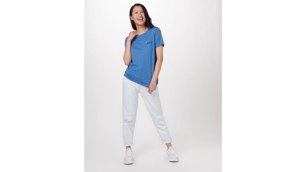Tentree Forest Mix Short Sleeve T-Shirt - Women's, Blue Jay Blue Heather, L, TCW1719-0444-L
