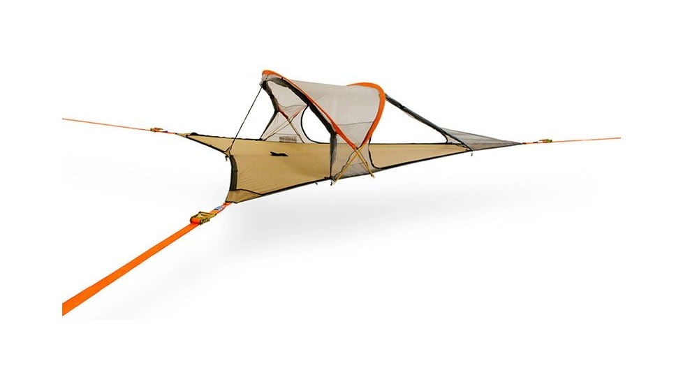 Tentsile Tents Connect 2 person Tree Tent w/ Adjustable Double Hammock Bed, Removable Rainfly, Nylon-Polyester, 4 Seasons, Safari CTTSAF