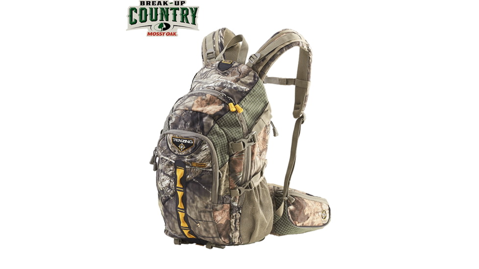 Tenzing TZ 2220 Padded Day Pack w/ Fold Out Weapon Boot and Rain Cover, Mossy Oak Country 972341