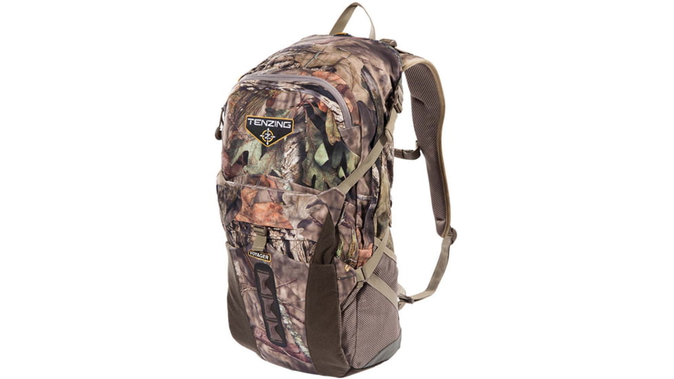Tenzing Voyager Day Tricot Pack w/Airflow Trampoline Suspension, 2000in of Storage, Zipper Closure, Adjustable Sternum Strap, Removable Waist Belt, 4 Compression Straps, 3 Pockets, Mossy Oak Break-Up Country, TZG-TNZBP3061