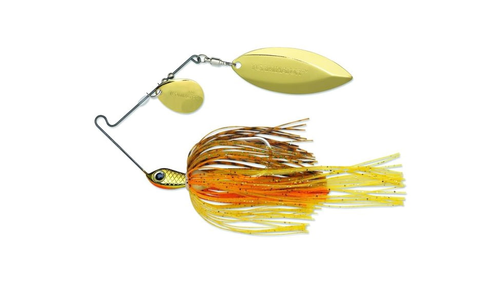 Terminator Super Stainless Spinnerbait, Gold Colorado/Willow Blade, Pumpkinseed, 1/2oz, S12CW93GG