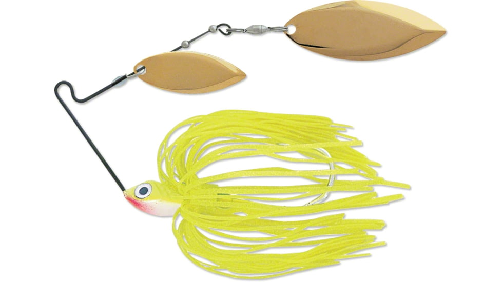 Terminator Super Stainless Spinnerbait, Gold Willow Blade, Sharop Chartreuse, 3/8oz, S38WW04GG