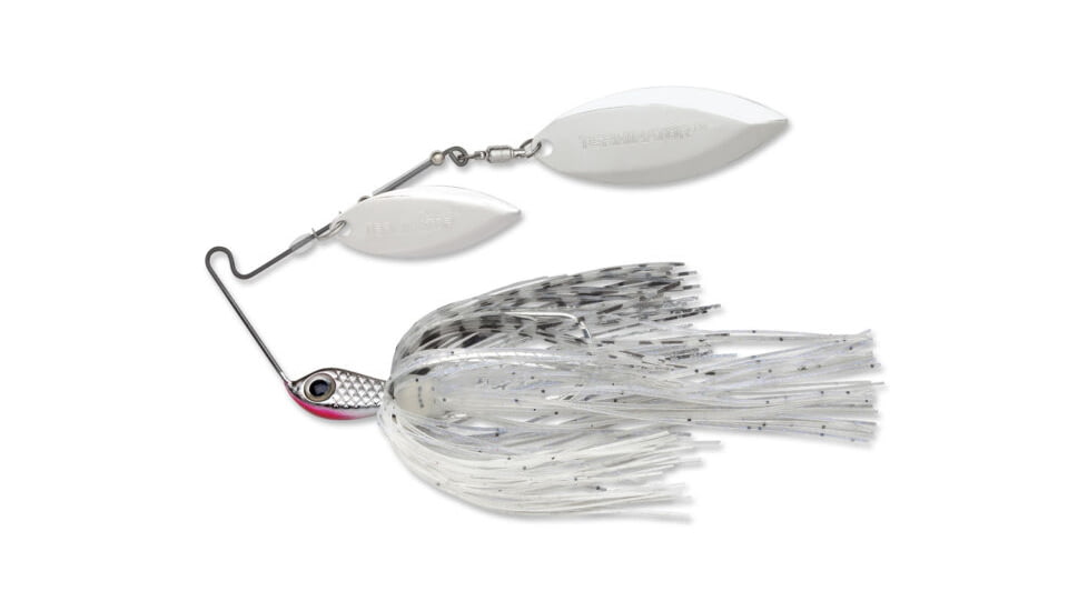 Terminator Super Stainless Spinnerbait, Nickel Willow Blade, Silver Shiner, 1/2oz, S12WW81NN