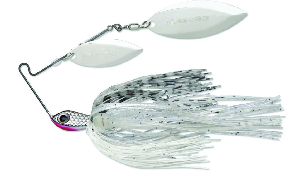 Terminator Super Stainless Spinnerbait, Nickel Willow Blade, Silver Shiner, 3/8oz, S38WW81NN