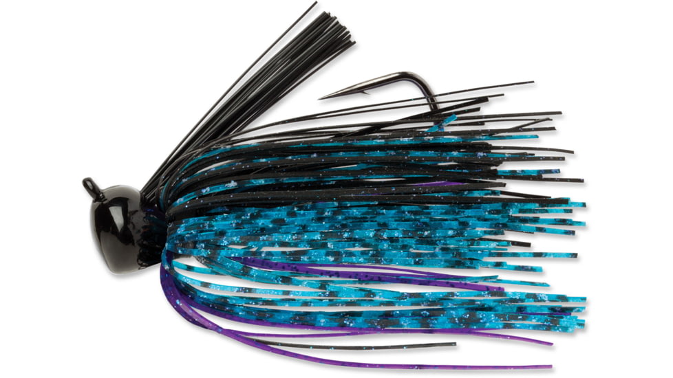 Terminator Weedless Football Jig, Black Blue Purple, 1oz, FJW186