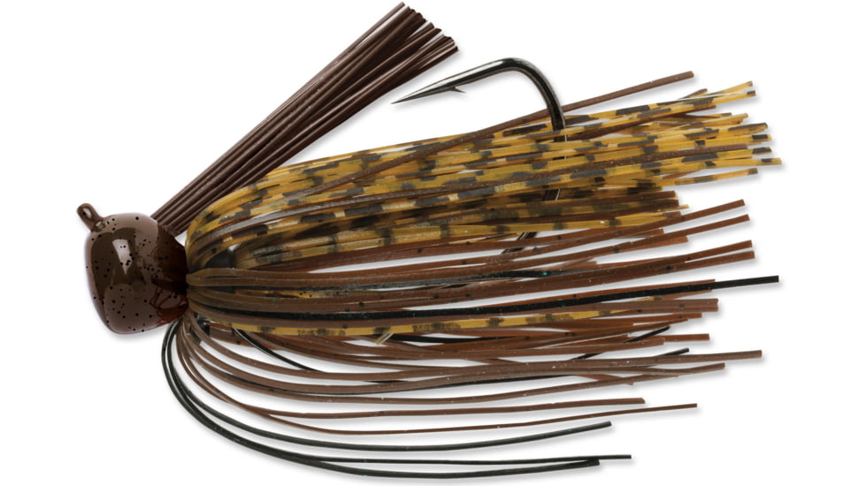 Terminator Weedless Football Jig, Pumpkin Brown Black, 1oz, FJW172