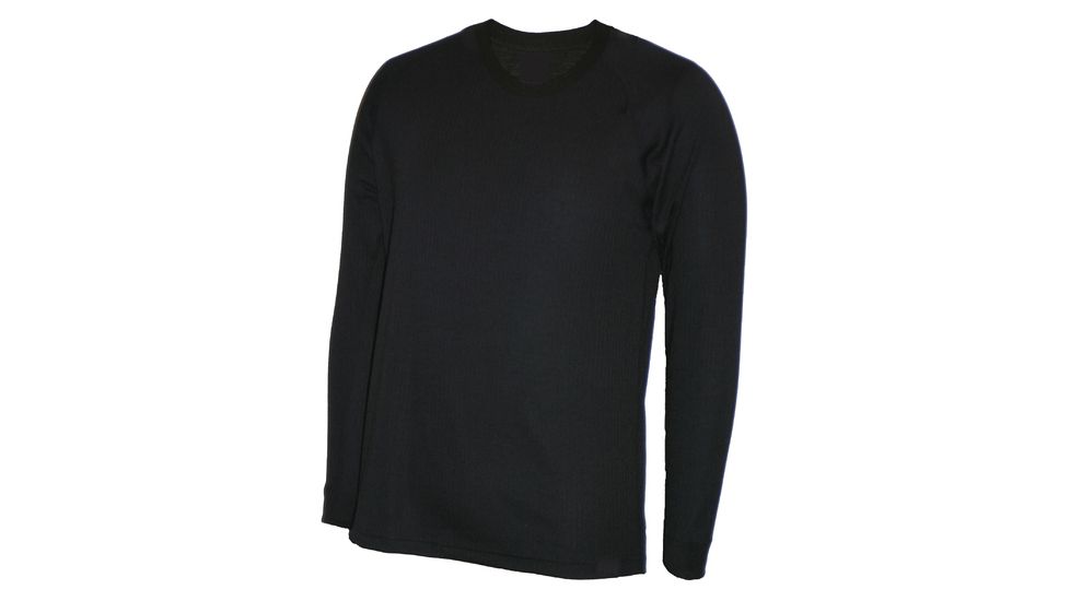 Terramar Polypro Mens Ls Crew Lg Blk W8345 010 LG
