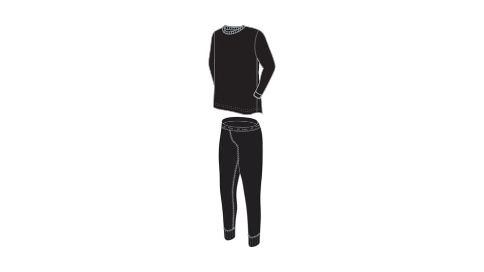 Terramar Polypro Mens Ls Crew Sm Blk W8345 010 SM