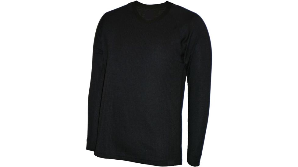Terramar Polypro Mens Ls Crew Sm Blk W8345 010 SM