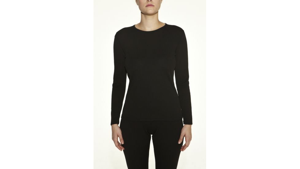 Terramar Polypro Womens Ls Crew Xl Blk W8270 010 XL