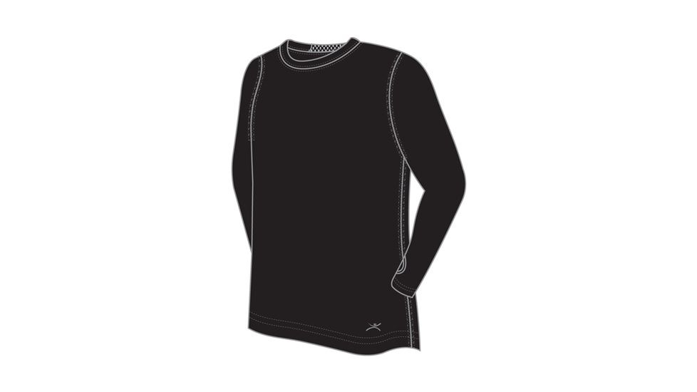 Terramar Thermolator Mens Crew Blk Md W7543-010 MD