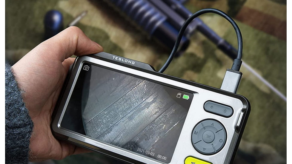 Teslong 26in Rigid Rifle Borescope w/IPS Screen, Black / Mettalic Grey / Lime Green, TSNTG500H