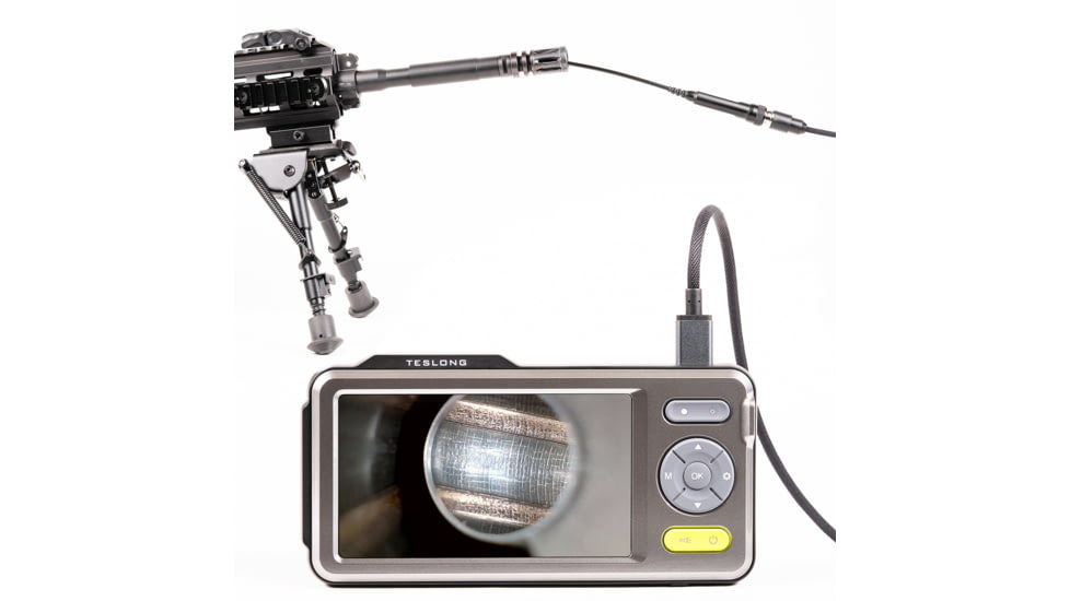 Teslong 45in Flexible Rifle Borescope w/IPS Screen, Black / Mettalic Grey / Lime Green, TSNTG500