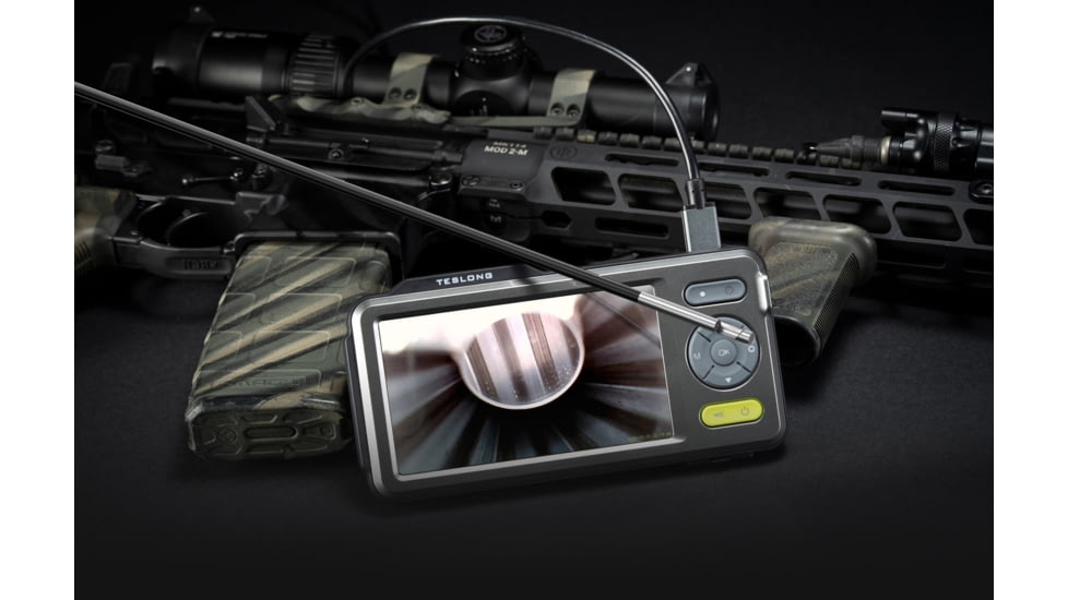 Teslong 45in Flexible Rifle Borescope w/IPS Screen, Black / Mettalic Grey / Lime Green, TSNTG500