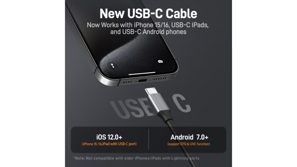 Teslong NTG100-C 45-Inch Flexible USB-C Borescope, Black, TSNTG100-C