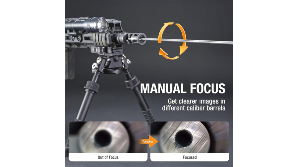 Teslong NTG200H Focus &amp; Fold Rifle Borescope w/ 5in HD Screen, Lime Green/Metalic Grey, NTG200H + NTS500B