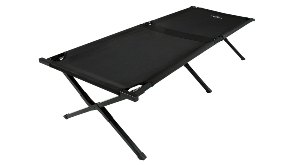 TETON Sports Adventurer Regular Camp Cot with Pivot Arm, Black, Regular, 1048A