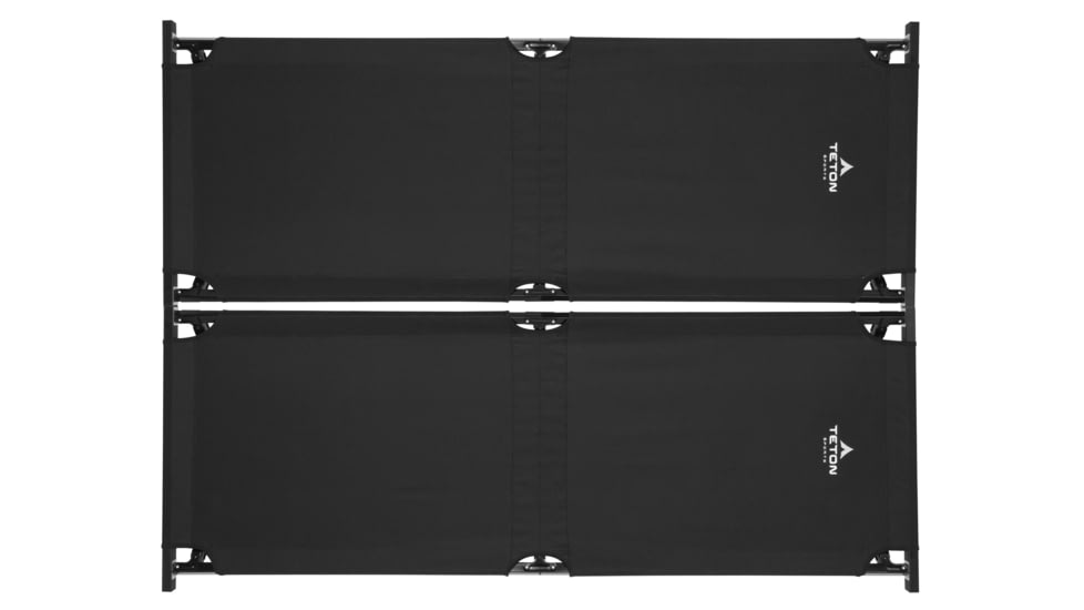 TETON Sports Adventurer Regular Camp Cot with Pivot Arm, Black, Regular, 1048A