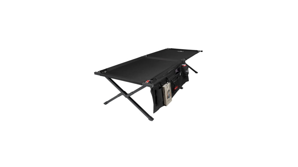 TETON Sports Adventurer Regular Camp Cot with Pivot Arm, Black, Regular, 1048A
